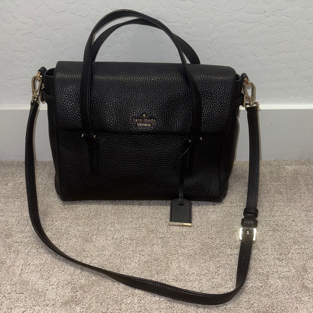 Kate Spade Black Pebbled Satchel